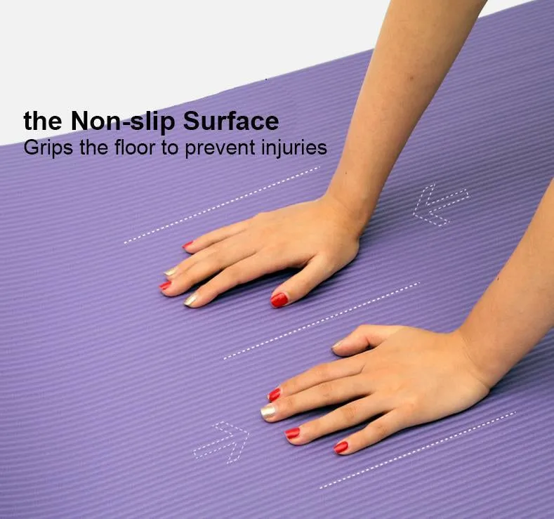 10mm Yoga Mat Soft Non-Slip Exercise Pad with Free Carry bag