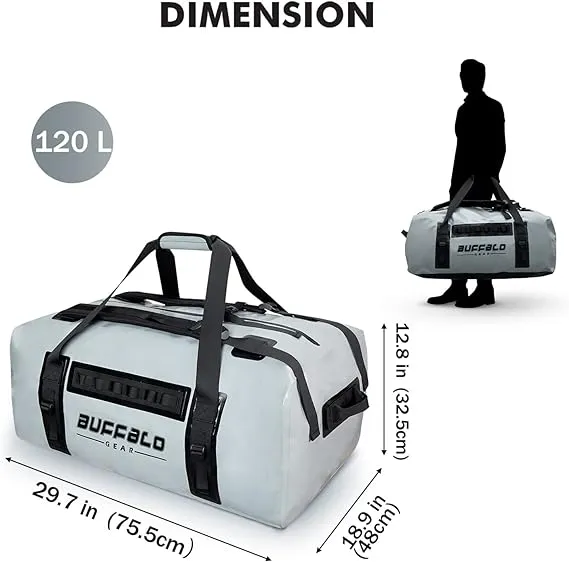 120L Waterproof Duffel Dry Bag With Waterproof Zipper