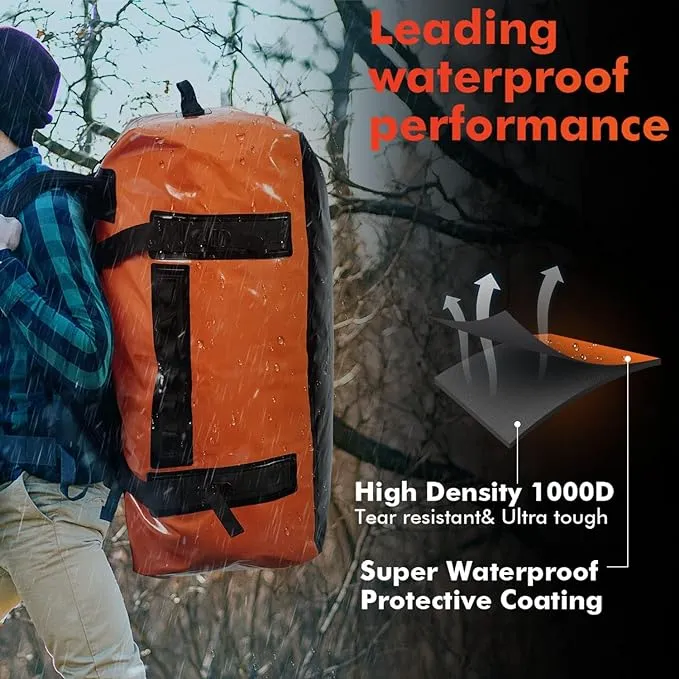 120L Waterproof Duffel Dry Bag With Waterproof Zipper