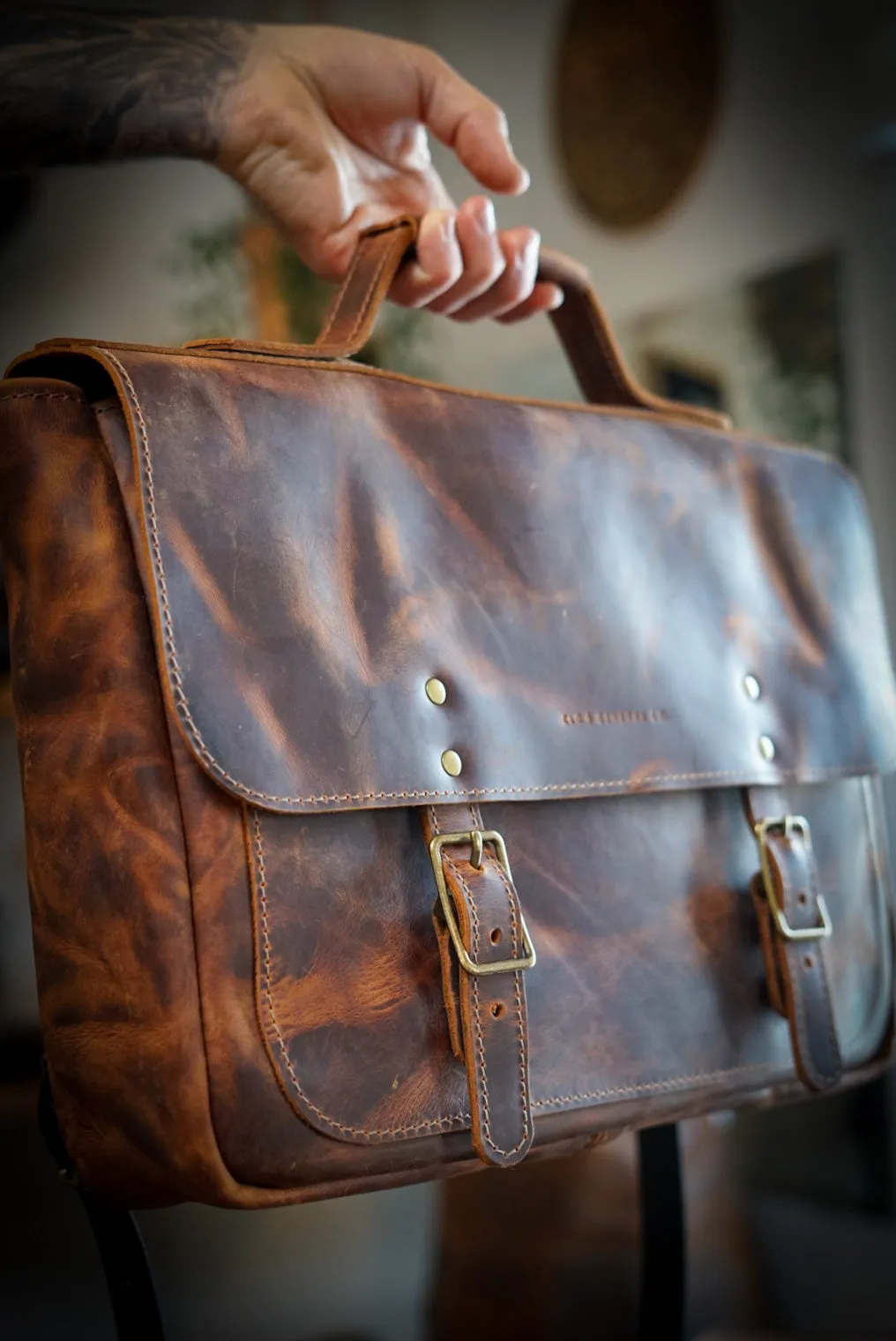 16" Messenger Bag ("Hardtimes" Brown)