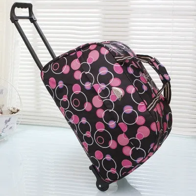 2017 New Quality Rolling Luggage Trolley Bag Women Travel Bags Metal Hand Trolley Female&male Bag Large Package Travel Suitcase