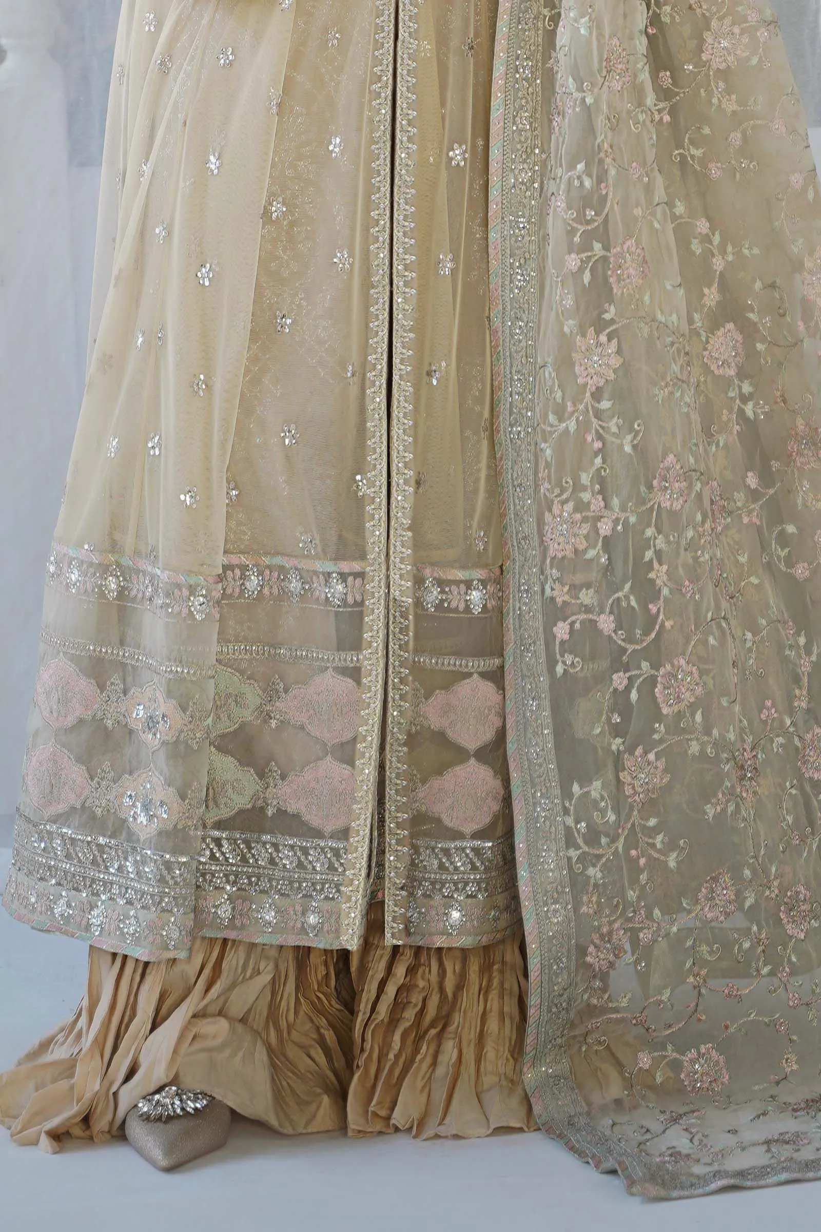 3 Piece Embroidered Net Suit | SF-EF24-18