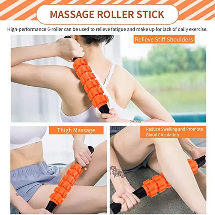 45cm 4pcs/set EVA Hollow Foam Roller Muscle Relaxation Roller Yoga Column Set Fitness Equipment(Black)