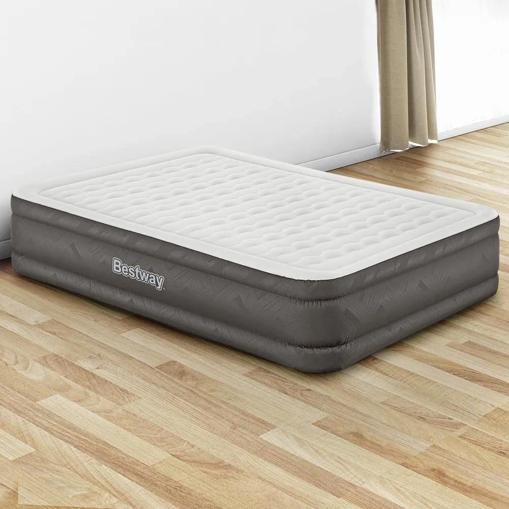 46 CM Thickness Air Bed Inflatable Mattress with Built in Pump - Queen Size