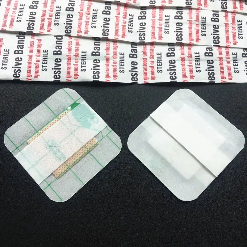 50pcs/set Square Shape Transparent Band Aid for Wound Dressing Plaster