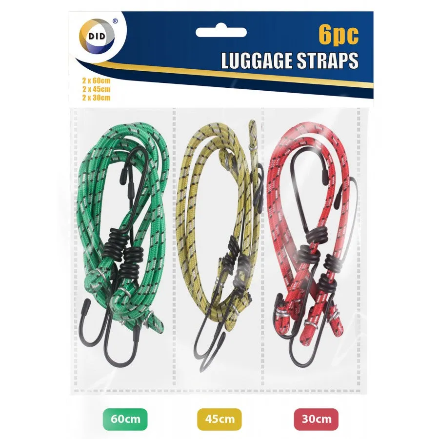 6pc Luggage Straps