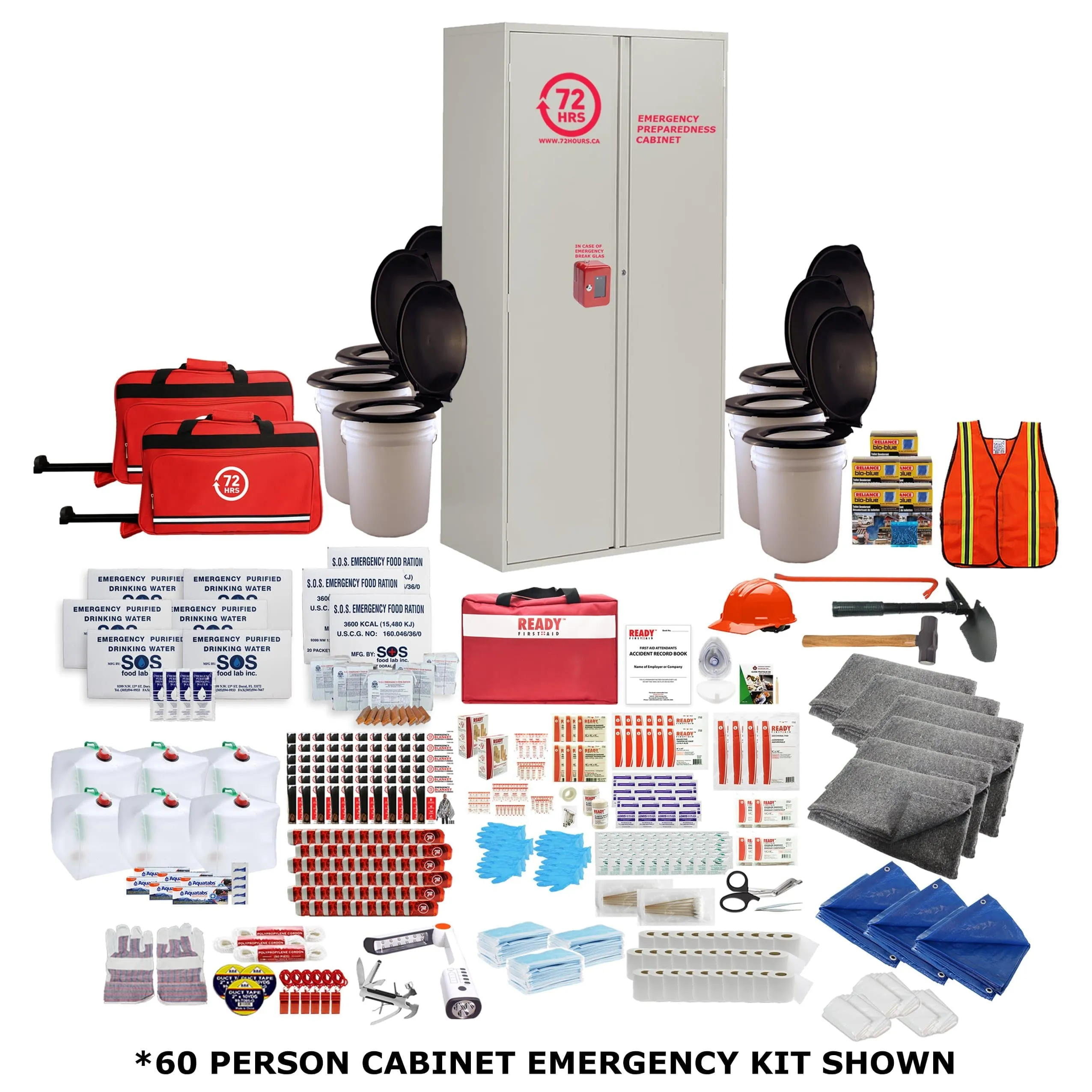 72HRS Cabinet Emergency Kit - 1000 Person