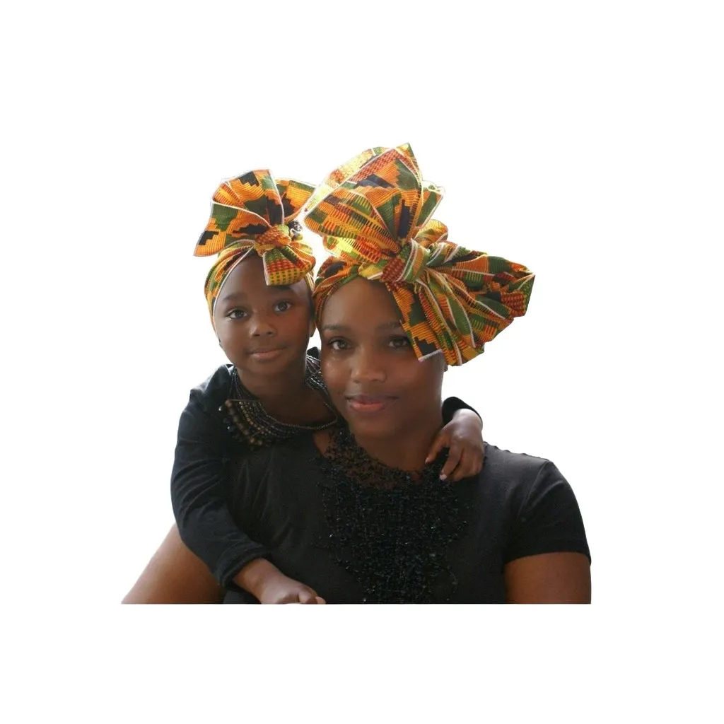 African Kente Mommy and Me Headwrap