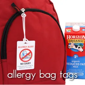 Allergy Alert Bag Tags