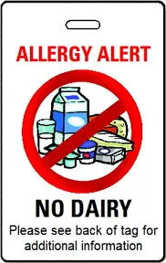 Allergy Alert Bag Tags