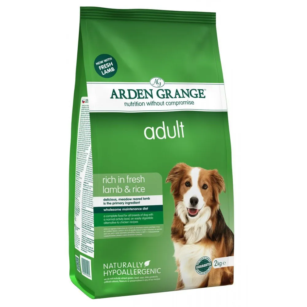 Arden Grange 2 Bag Deal (2 x 12kg) Adult Dog Food Fresh Lamb & Rice