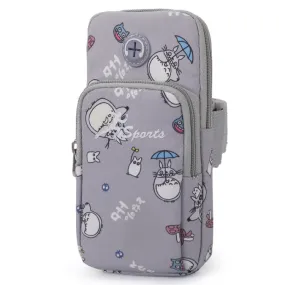 B095 Large Sports Mobile Phone Cartoon Arm Bag Wrist Fitness Bag(Gray Elephant)