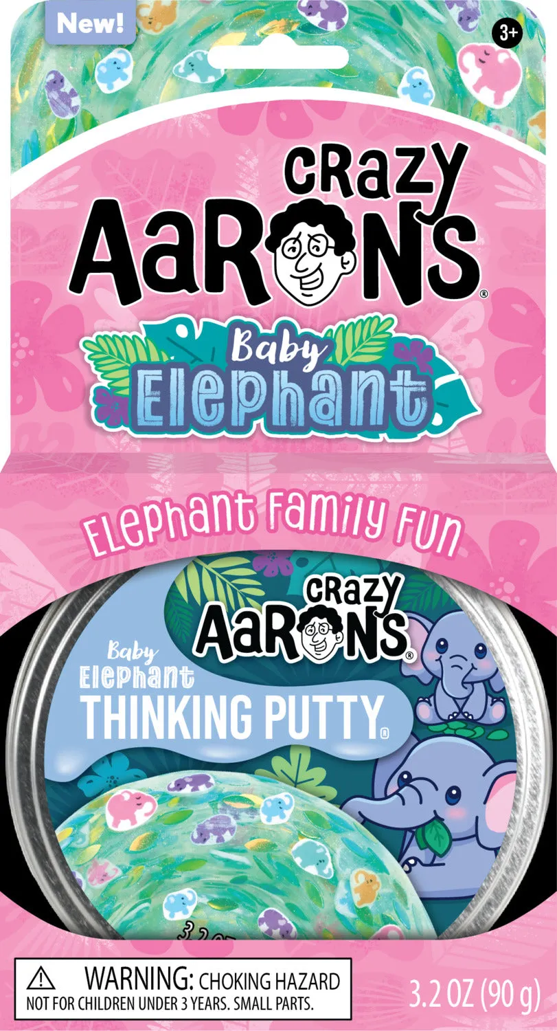 Baby Elephant Thinking Putty Tin