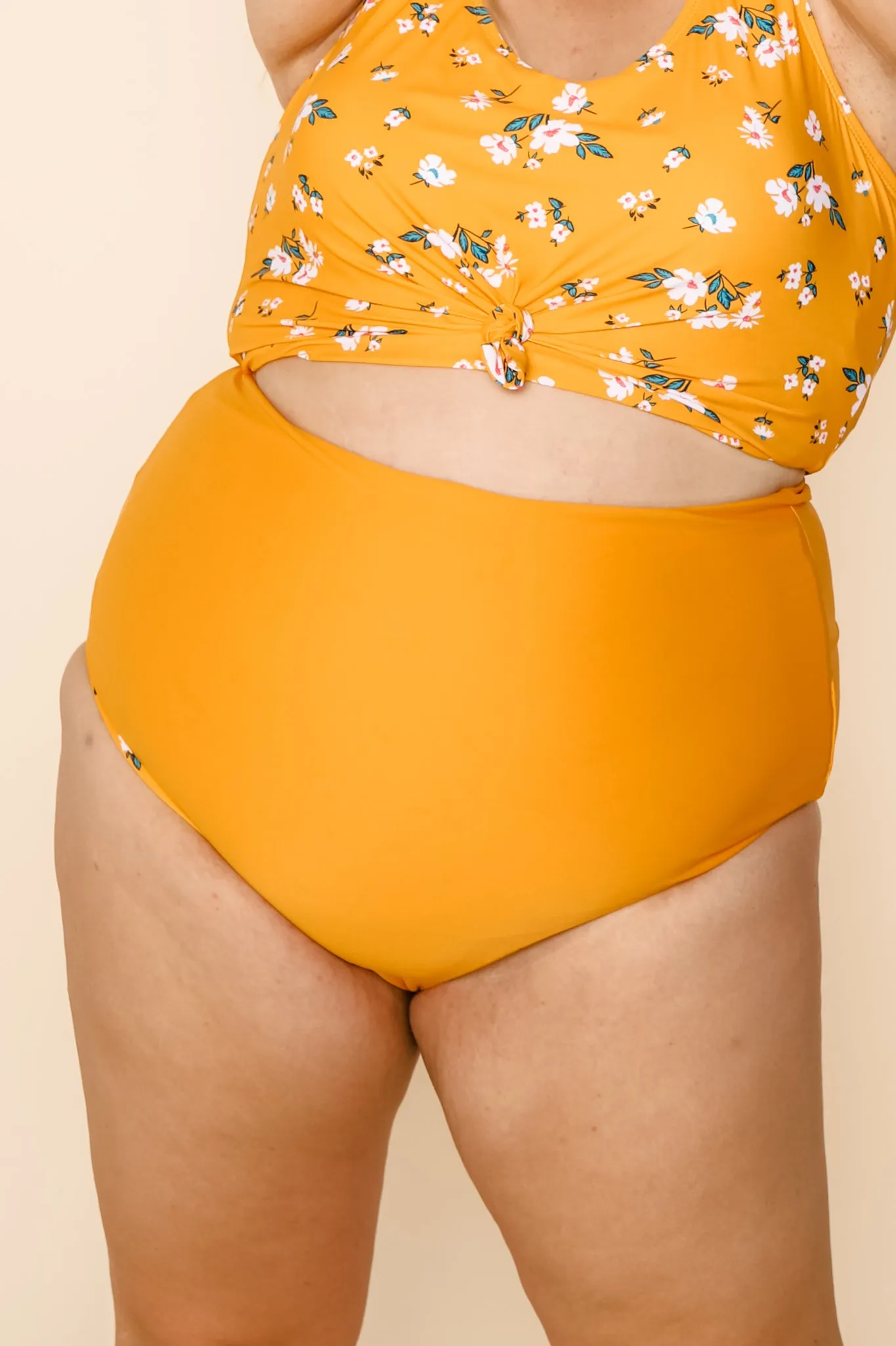 Bali Reversible Bottoms | Mango/Floral | Final Sale