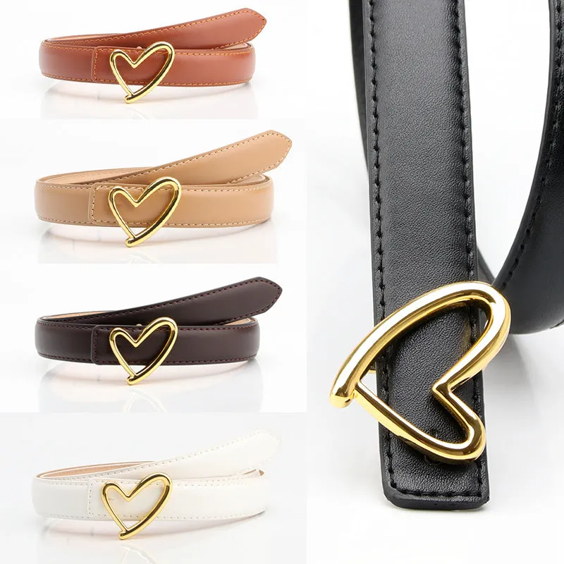 Belt Loop Elegant Fashion Women's Jeans Dress PU Leather Decorative All-Match Belt