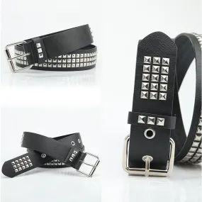 Belt Square Pyramid Rivet with Jeans Suit Pant Belt