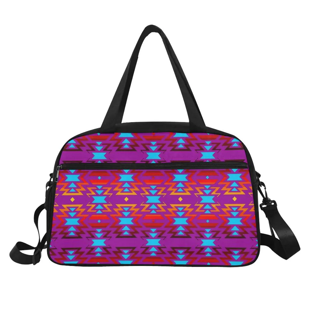 Big Pattern Fire Colors and Sky Moon Shadow Weekend Travel Bag