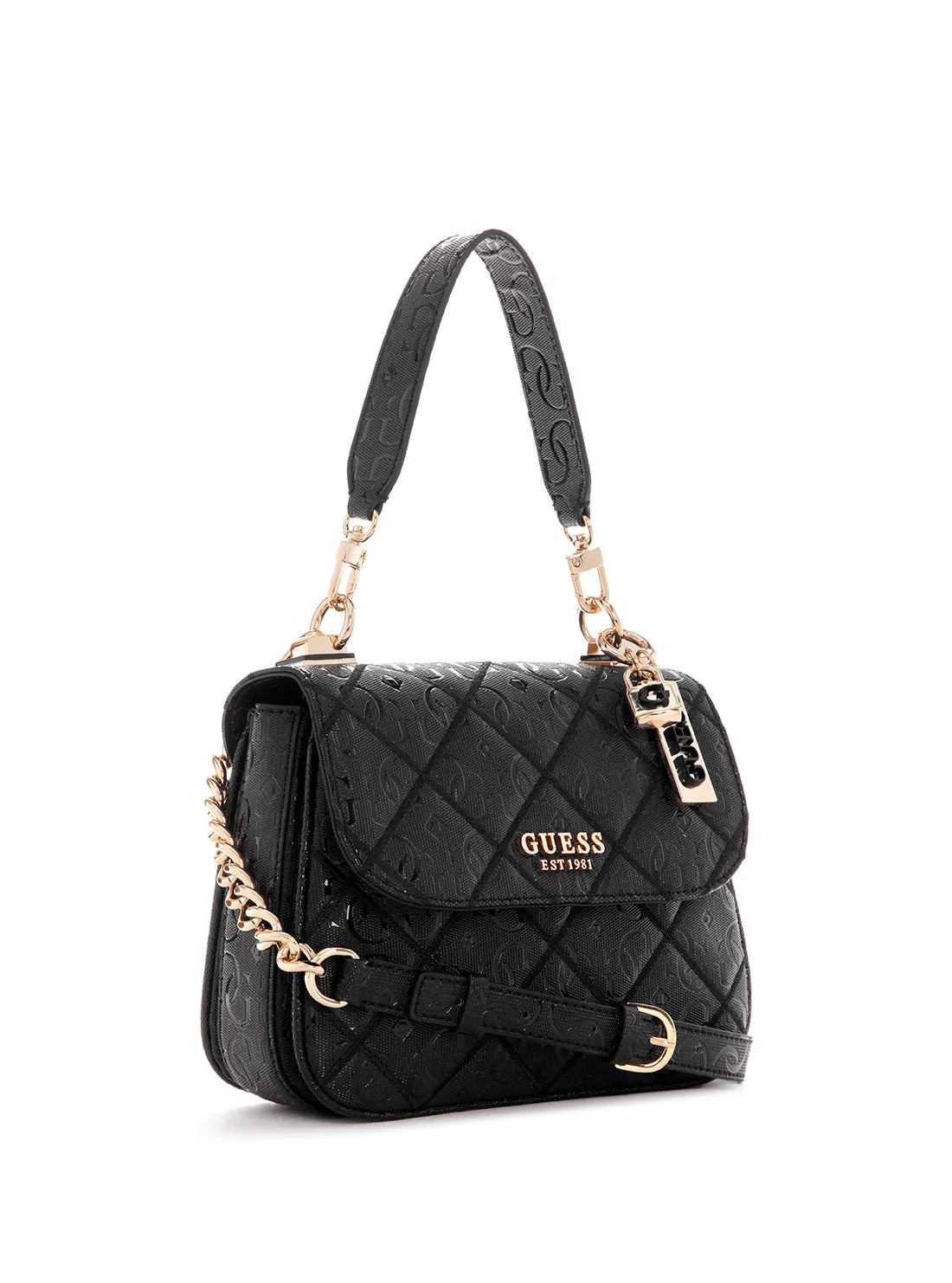 Black Caddie Crossbody Shoulder Bag