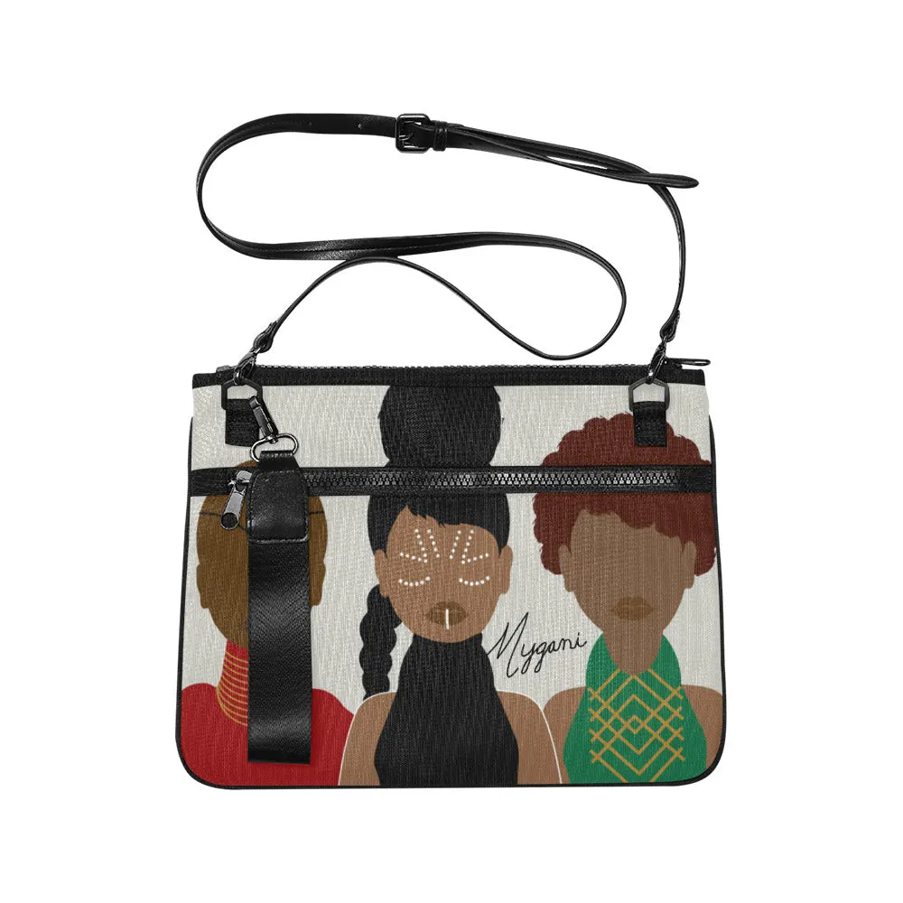 Black Princess Laptop Bag/Crossbody/Clutch