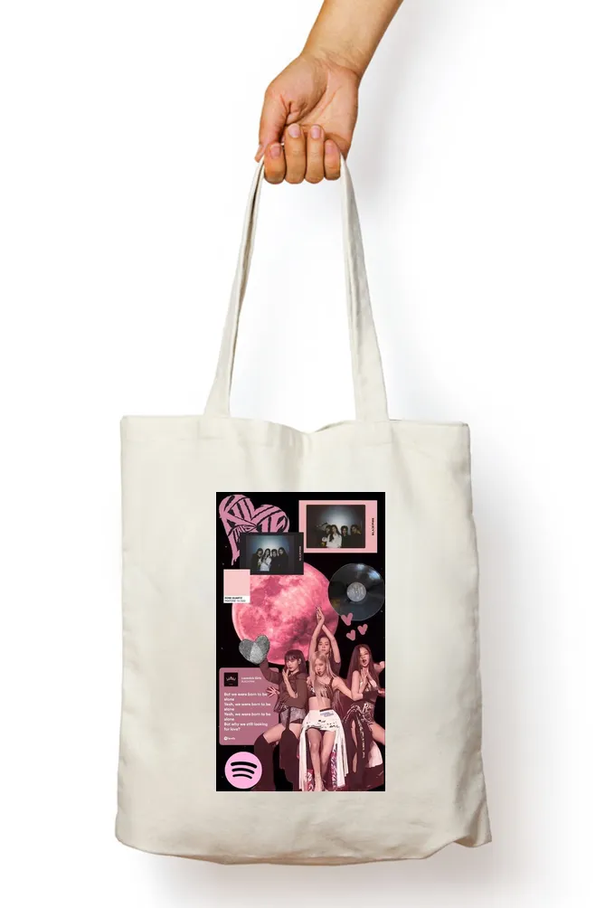 BLACKPINK Black & Pink Chic Kpop Tote Bag