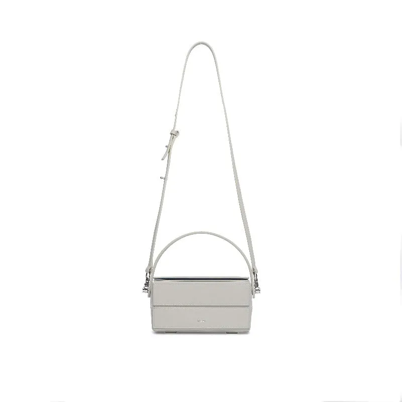 Block Mini Foldable Shoulder Bag - Gray