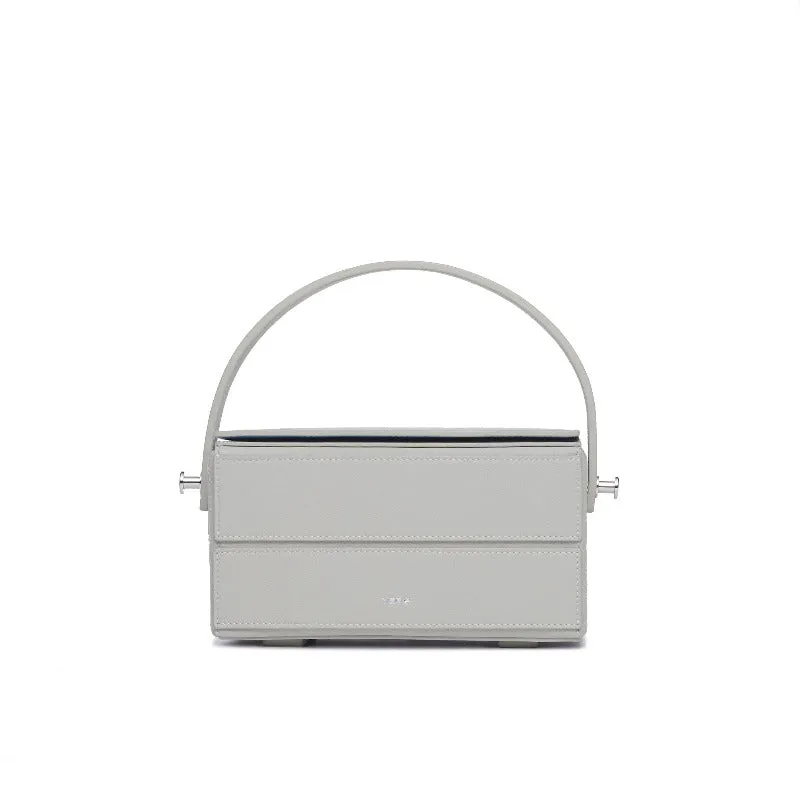 Block Mini Foldable Shoulder Bag - Gray