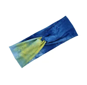 Blue & Yellow Tie-Dye Headband