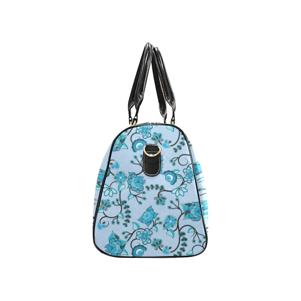 Blue Floral Amour Waterproof Travel Bag/Small