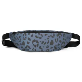 Blue Leopard Print Fanny Pack/Bum Bag  with Rainbow Flag