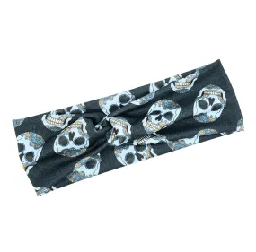 Blue Skull Headband