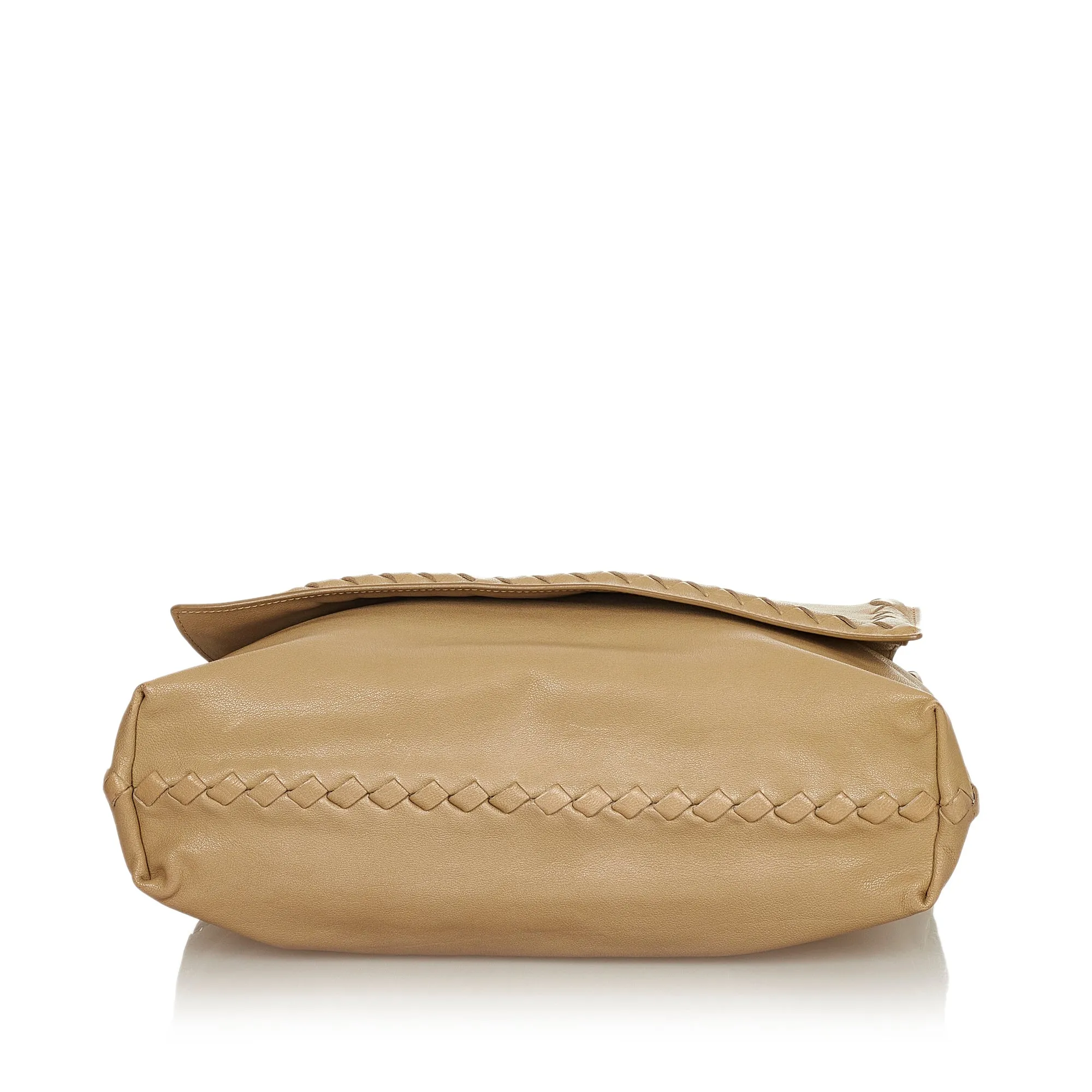 Bottega Veneta Intrecciato Crossbody Bag Beige