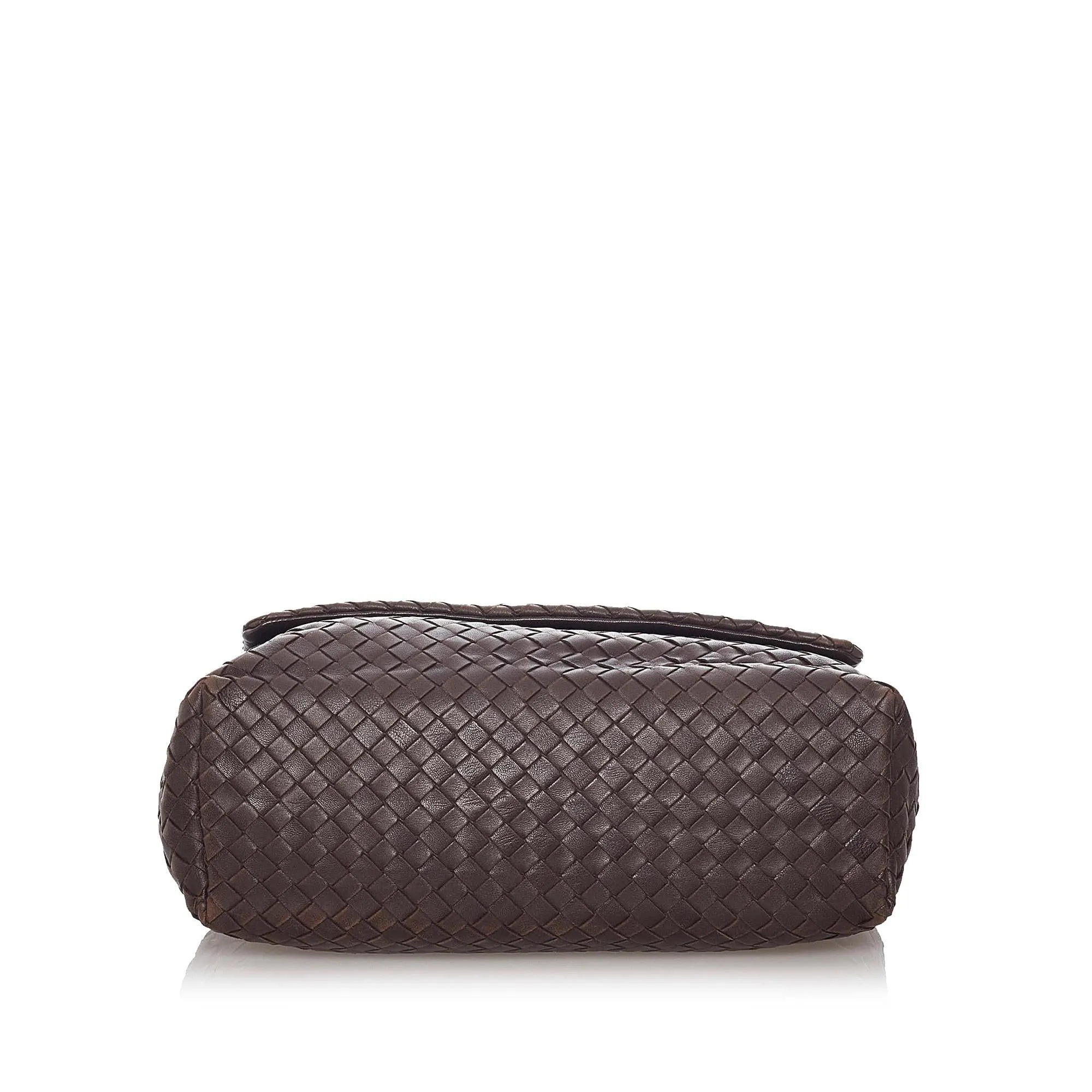 Bottega Veneta Intrecciato Flap Shoulder Bag (SHG-28630)