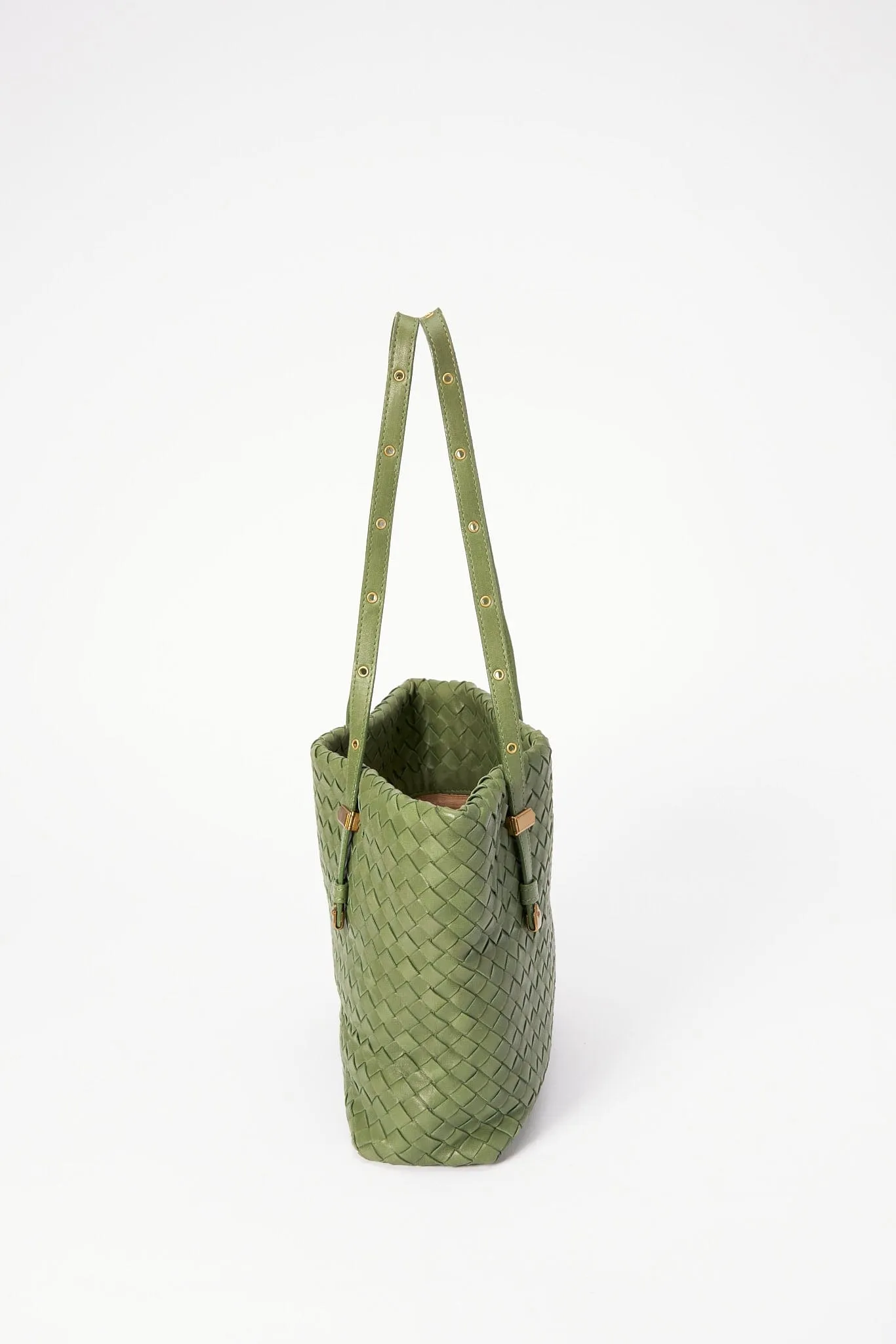 Bottega Veneta Intrecciato Leather Tote - Green