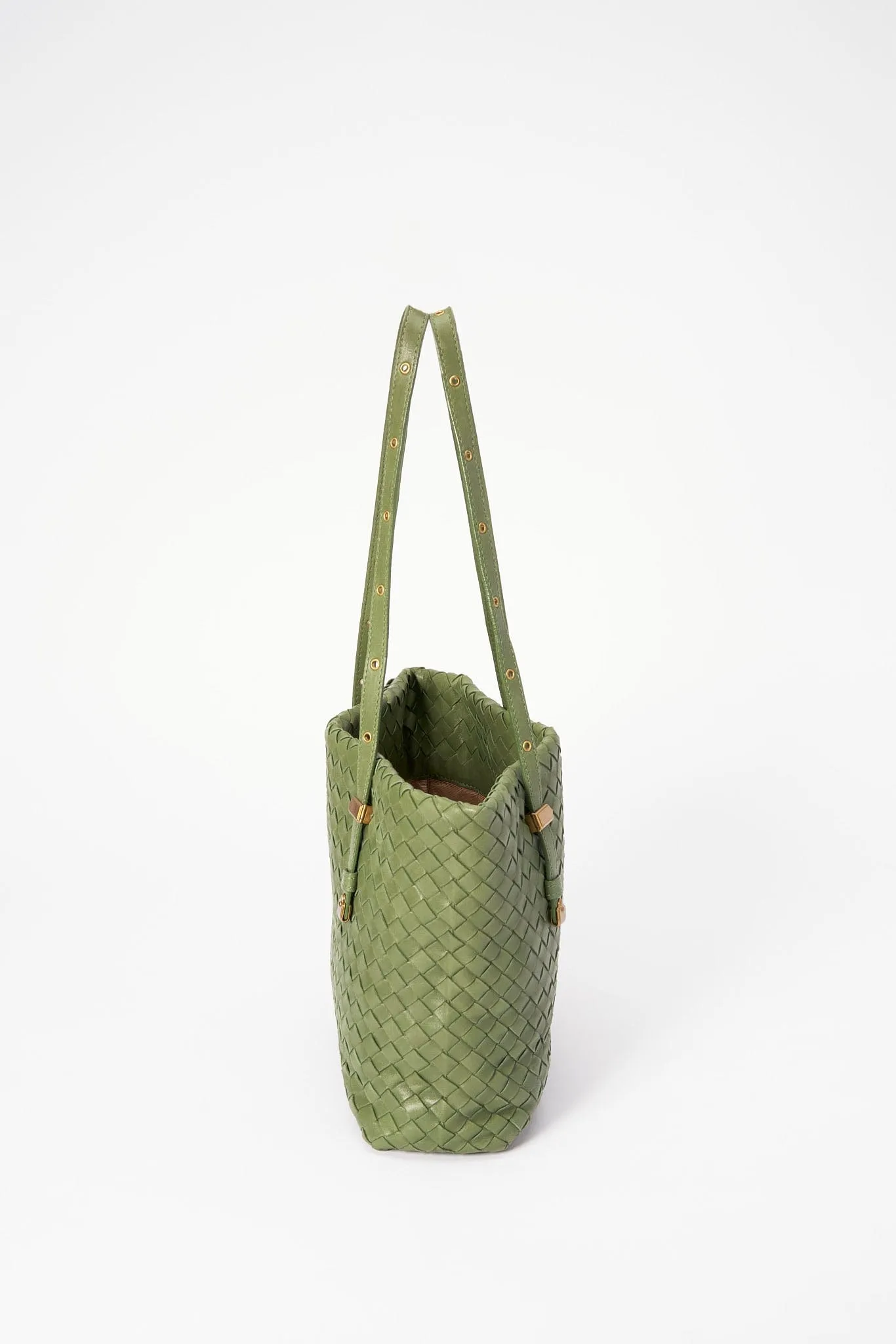 Bottega Veneta Intrecciato Leather Tote - Green