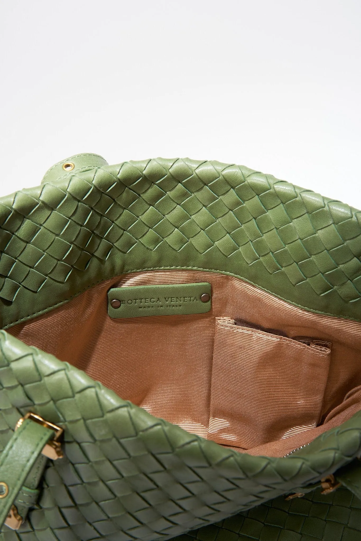 Bottega Veneta Intrecciato Leather Tote - Green