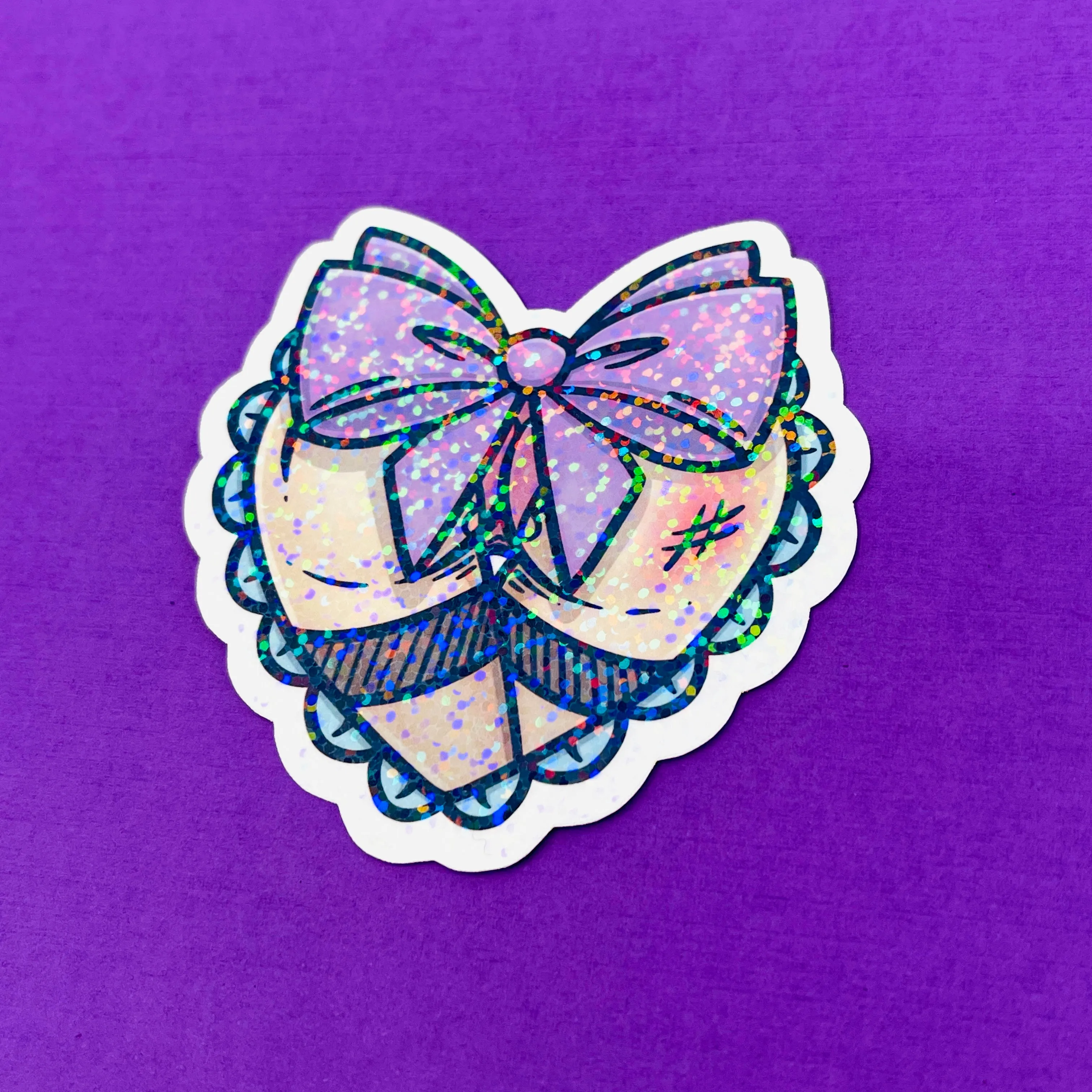 Bruised Booty Sparkle Vinyl Sticker