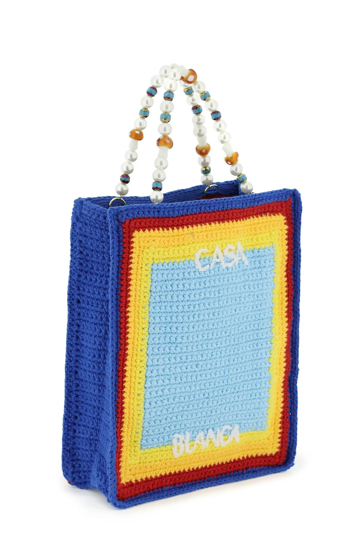 Casablanca beaded crochet 'arch' handbag