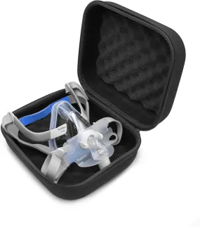 CASEMATIX CPAP Face Mask Storage Case Compatible with ResMed Airtouch F20, Airfit Full Face and More Sleep Apnea Accessories, Blocks Dirt and Dust