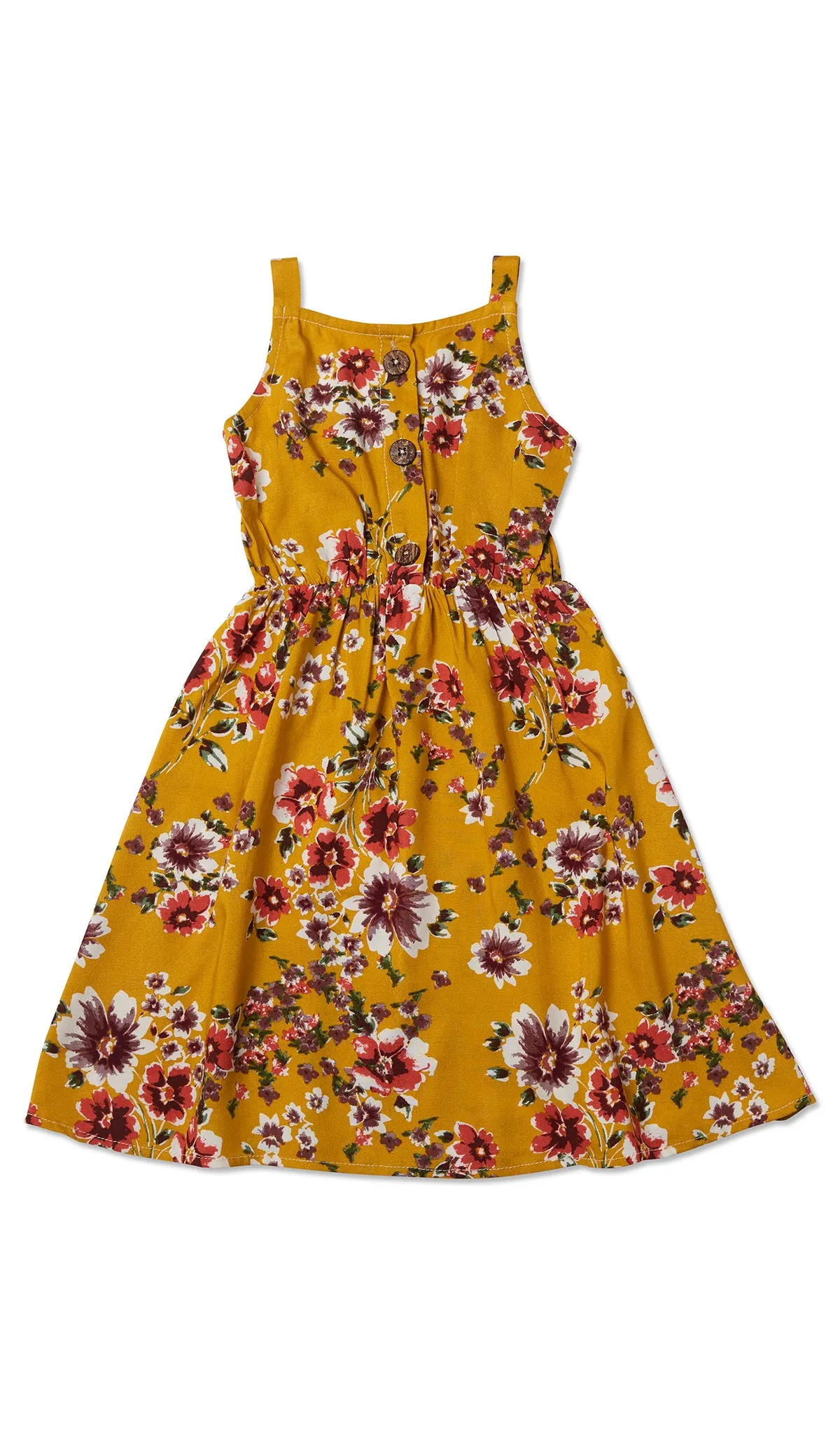 Catalina Kids Dress - Rust Floral