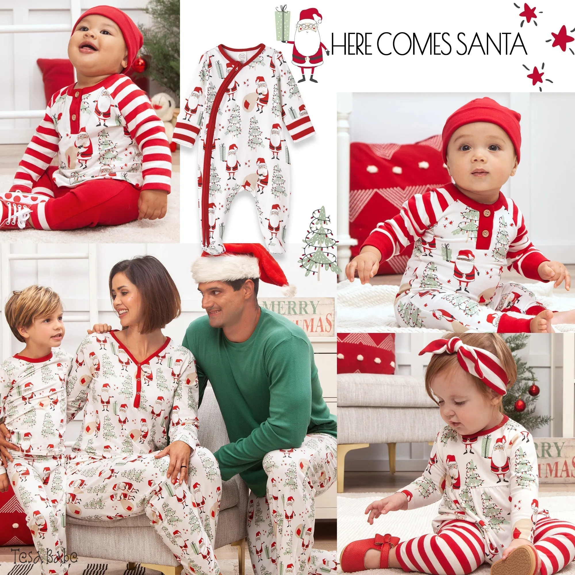 Christmas Santa Bamboo Cotton Romper