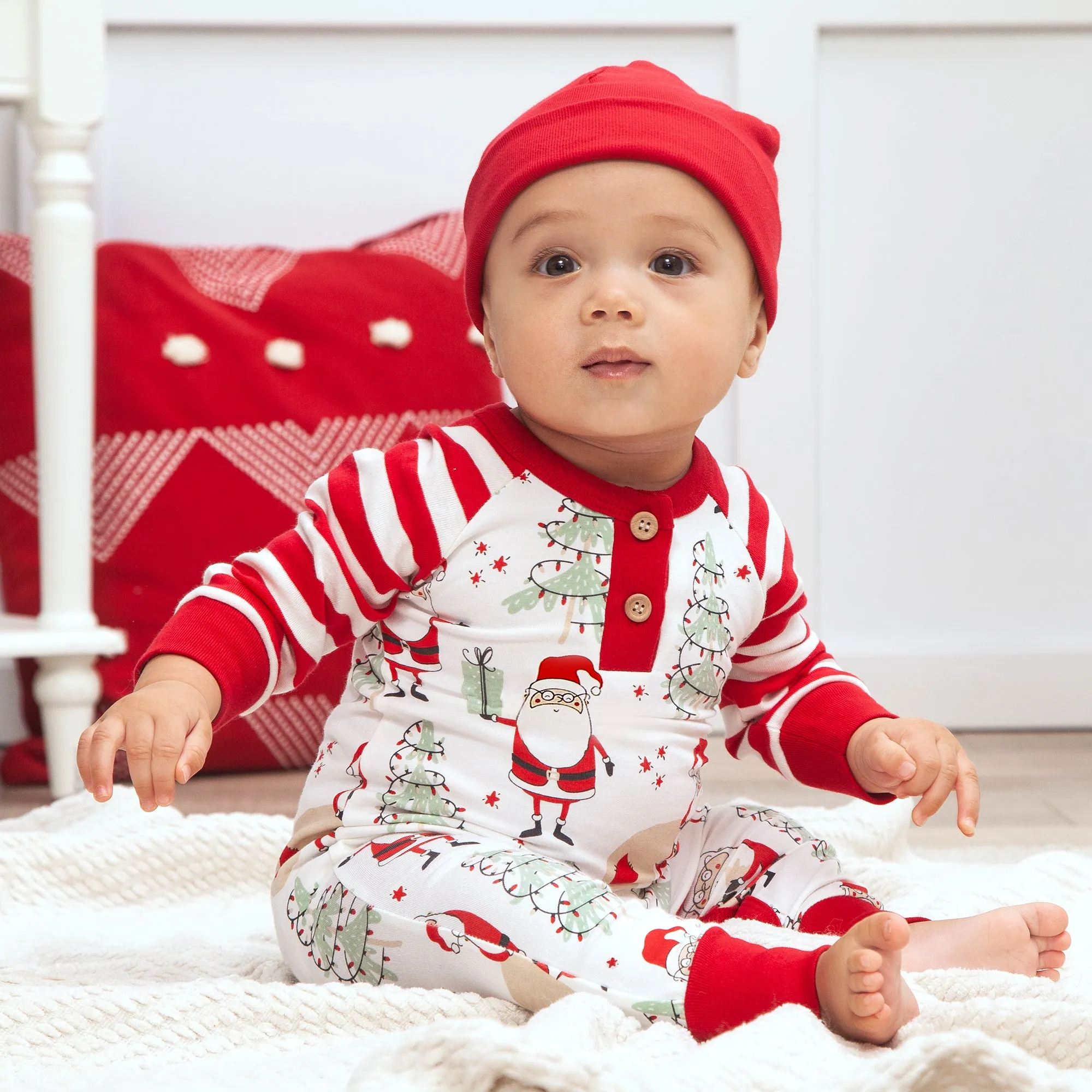 Christmas Santa Bamboo Cotton Romper