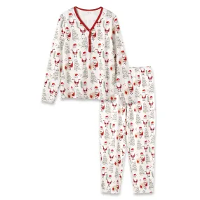 Christmas Santa Bamboo Women's Pajama Set