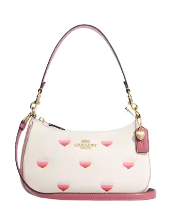 Coach Teri Shoulder Bag With Stripe Heart Print