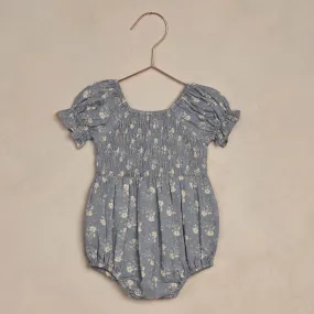 Cosette Romper | Blue Ditsy