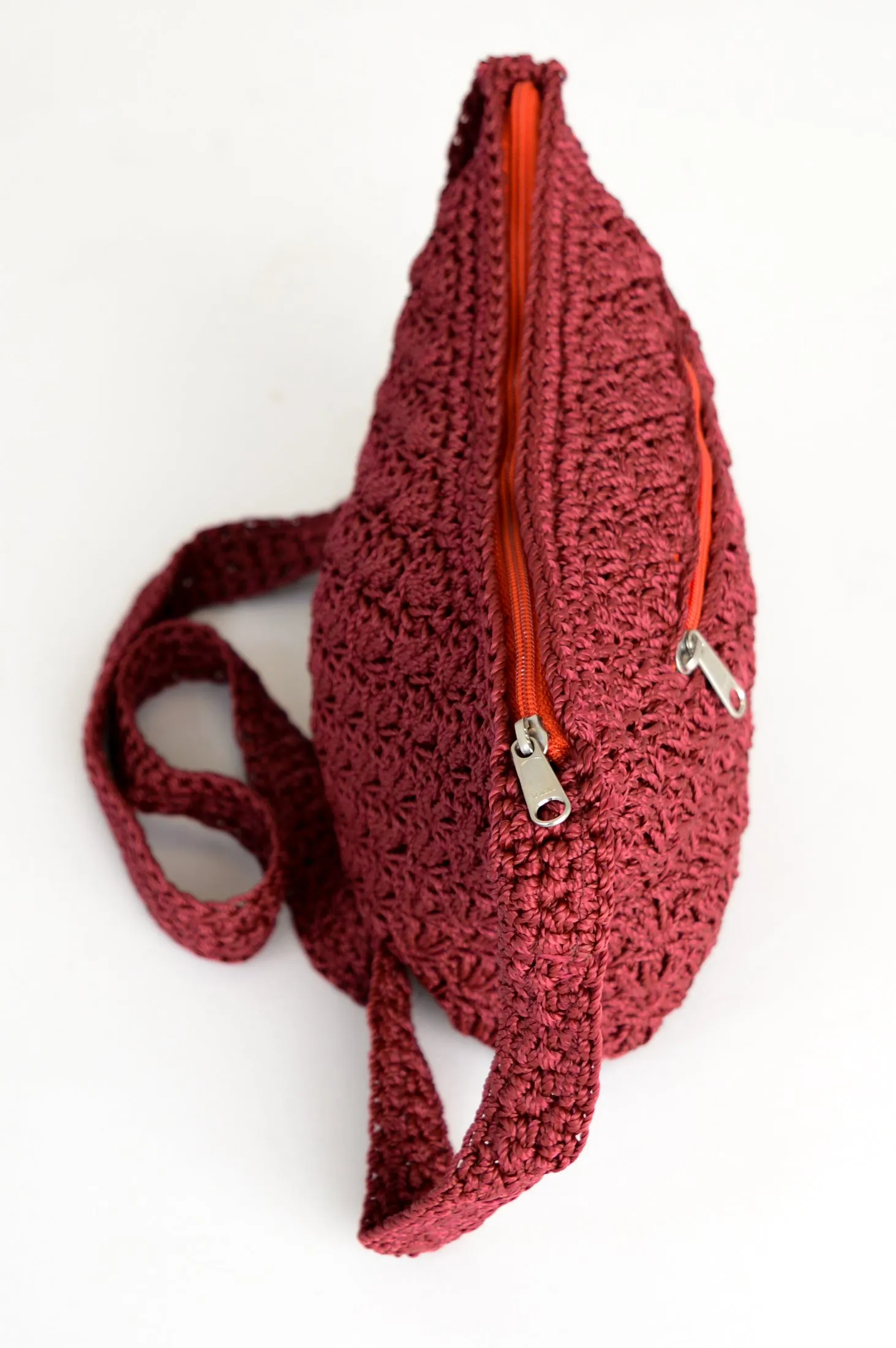 Crochet Bag, Burgundy