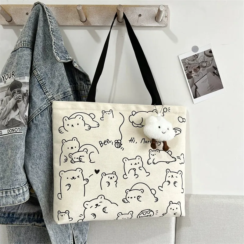 Cute Canvas Bag for College Students