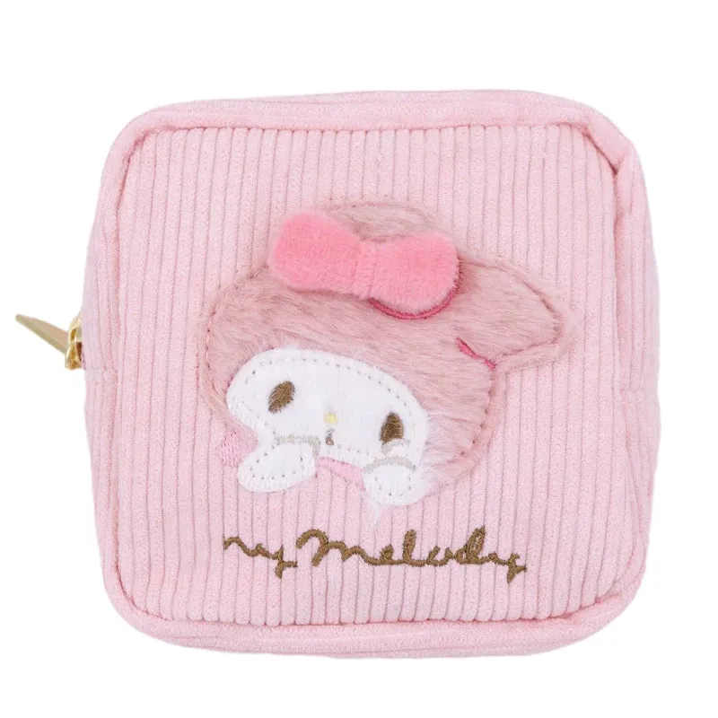 Cute cartoon corduroy storage bag sanitary towel bag