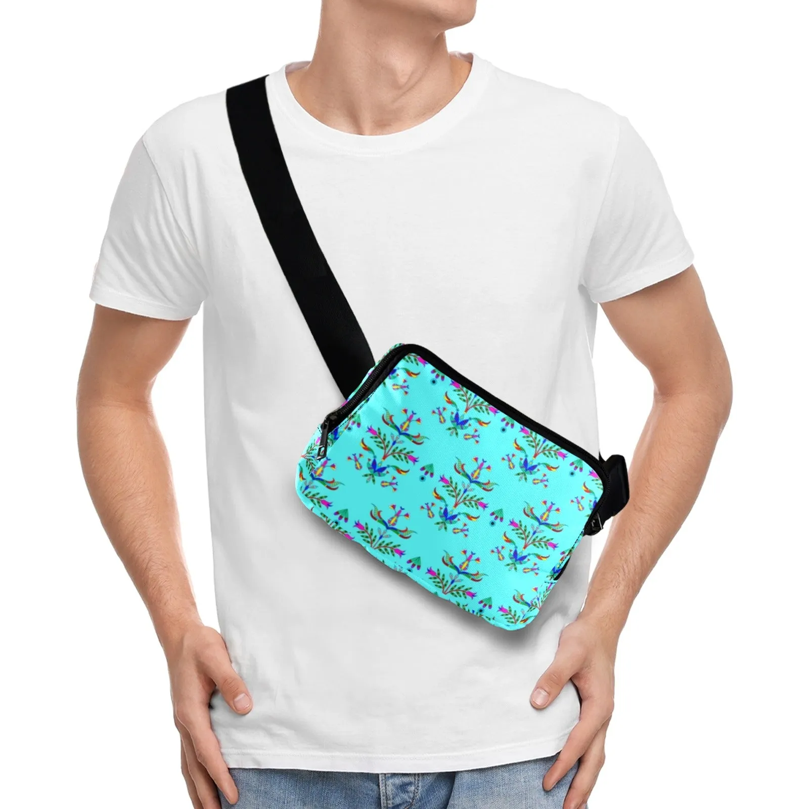 Dakota Damask Turquoise Belt Bag