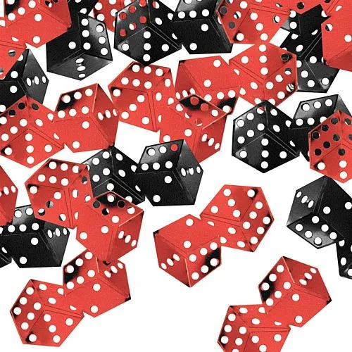 Dice Confetti Black and Red - 14g