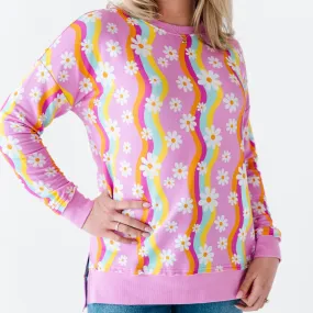 Disco Daysies Women's Crew Neck Sweatshirt